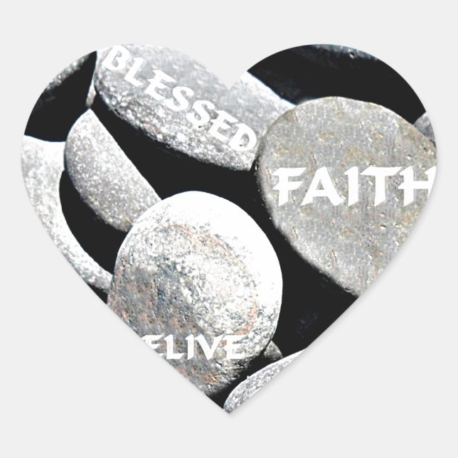 Pegatina En Forma De Corazón Creo_ (Anverso)