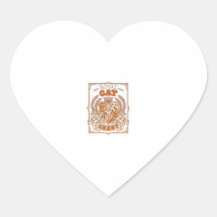 Pegatina En Forma De Corazón Crest de gato real heráldica de gato escudo de arm