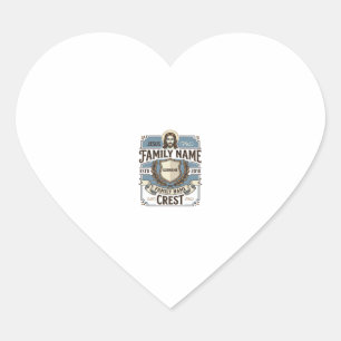 Pegatina En Forma De Corazón Crest del apellido Jesús Crest del apellido Jesús