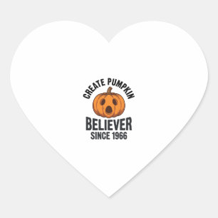Pegatina En Forma De Corazón Creyente de la Calabaza Desde 1966 Vintage Diseño 