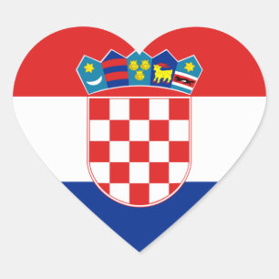 Pegatina En Forma De Corazón croatia