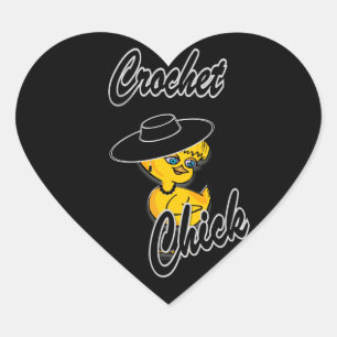 Pegatina En Forma De Corazón Crochet Chick #4