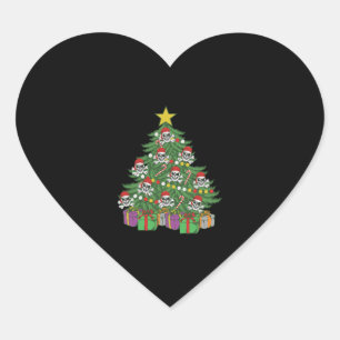 Pegatina En Forma De Corazón Crossbone del árbol de Navidad pirata