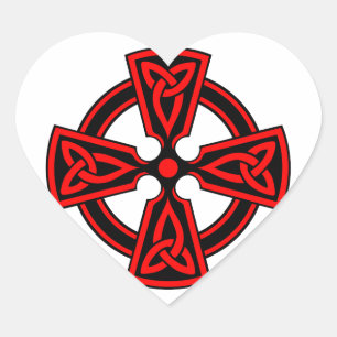 PEGATINA EN FORMA DE CORAZÓN CRUZ CELÁTICA - CELT/IRLANDA/IRLANDA/IRLANDA/IRISH