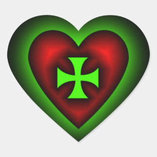 Pegatina En Forma De Corazón Cruzar mi Pegatina del corazón
