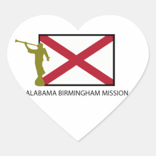 PEGATINA EN FORMA DE CORAZÓN CTR DE LA MISIÓN LDS DE ALABAMA BIRMINGHAM