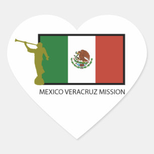 PEGATINA EN FORMA DE CORAZÓN CTR DE LA MISIÓN LDS DE MÉXICO VERACRUZ
