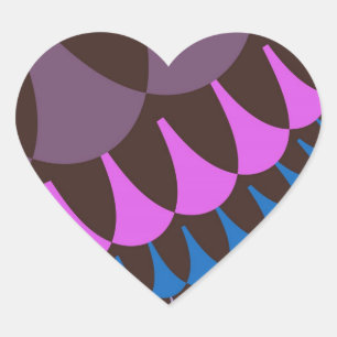 Pegatina En Forma De Corazón Cuadros de frambuesa de chocolate
