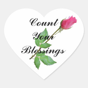 PEGATINA EN FORMA DE CORAZÓN CUENTE SU BLESSINGS-STICKER