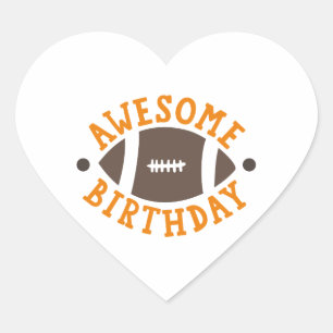 Pegatina En Forma De Corazón cumpleaños asombroso