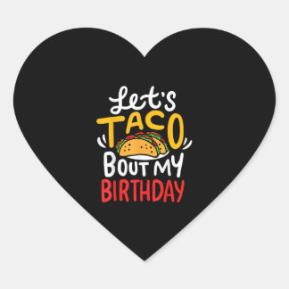 Pegatina En Forma De Corazón Cumpleaños de Taco Cinco De Mayo