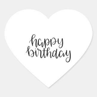 Pegatina En Forma De Corazón cumpleaños feliz