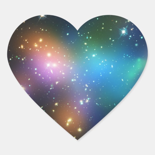 Pegatina En Forma De Corazón Cúmulo de galaxias Abell 520 (Anverso)