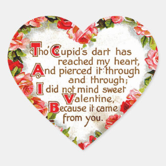 Pegatina En Forma De Corazón Cupids Dart