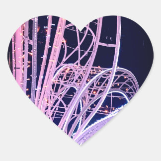 Pegatina En Forma De Corazón Curvas rosadas
