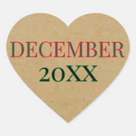 PEGATINA EN FORMA DE CORAZÓN CUSTOM BROWN PAPER HEART STICKER