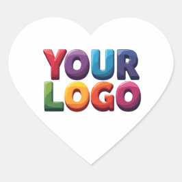 Pegatina En Forma De Corazón Custom Logo|Upload Your Logo | Business & Brand