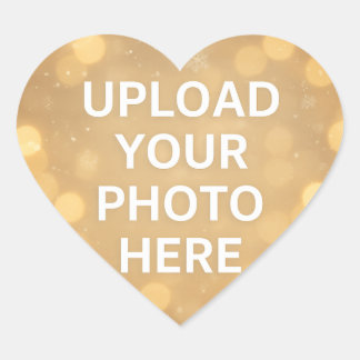 Pegatina En Forma De Corazón Custom Photo