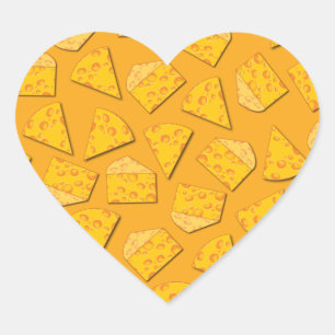Pegatina En Forma De Corazón Cute Cheese Wedge Kids Primer Fiesta de cumpleaños