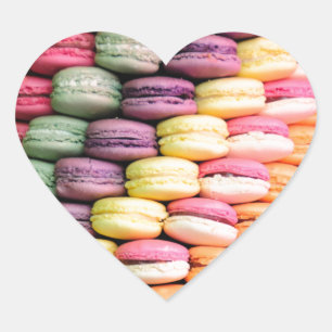 Pegatina En Forma De Corazón Cute francés Macaron Cookies