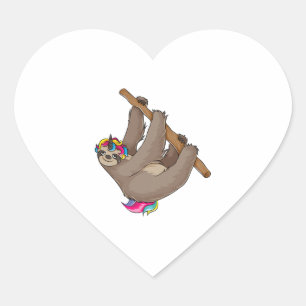 Pegatina En Forma De Corazón Cute Slote Unicorn Funny Horn mágico