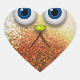 Pegatina En Forma De Corazón Cute y difuso caricatura de arte para todos