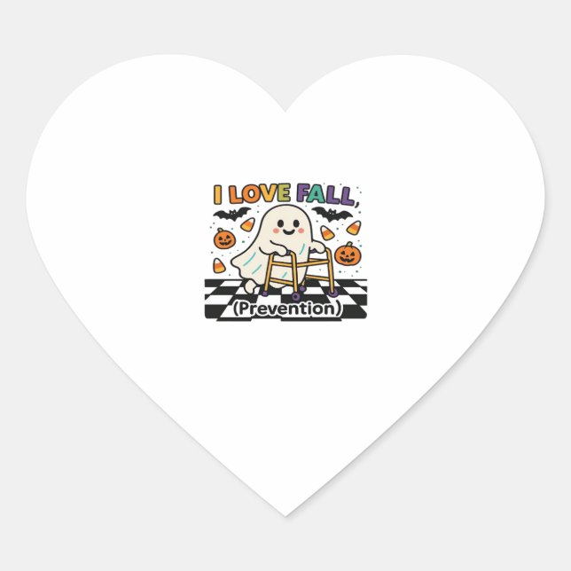 Pegatina En Forma De Corazón Cuto me encanta la prevención de caídas Fantasma d (Anverso)