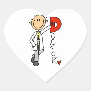Pegatina En Forma De Corazón D es para Doctor
