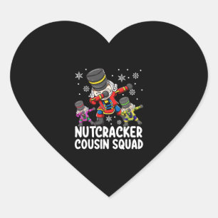 Pegatina En Forma De Corazón Dabbing Nutcracker Cousin Squad Funny Mating