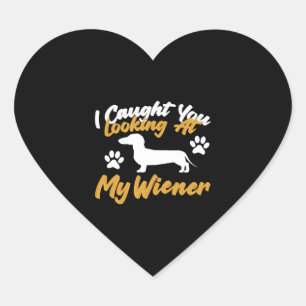 Pegatina En Forma De Corazón Dachshund Wiener Dog