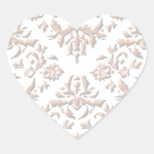 Pegatina En Forma De Corazón Damascos 3D