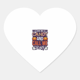 Pegatina En Forma De Corazón Dame Caramelo Llamada Fantasma Espantoso de Hallow