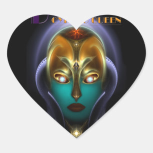 Pegatina En Forma De Corazón Daria Cyborg Queen