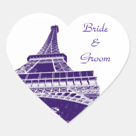 Pegatina en forma de corazón de la Torre Eiffel Pú