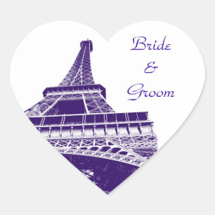 Pegatina en forma de corazón de la Torre Eiffel Pú