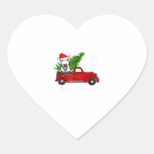Pegatina En Forma De Corazón Decoración de los Navidades del Camión Rojo que mo