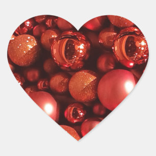 Pegatina En Forma De Corazón Decoración de los navidades en tonos rojos