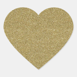 Pegatina En Forma De Corazón Decoración dorada fina