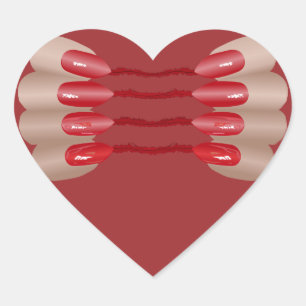 Pegatina En Forma De Corazón dedo de vampiro V.2