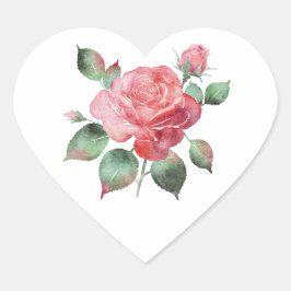 Pegatina En Forma De Corazón Delicado Rosa