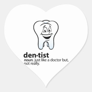 Pegatina En Forma De Corazón Dentista