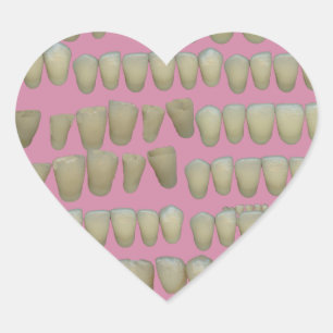 PEGATINA EN FORMA DE CORAZÓN DENTISTRY DENTISTRY ORTHODONTICS ROTTEN DIETE BOCA