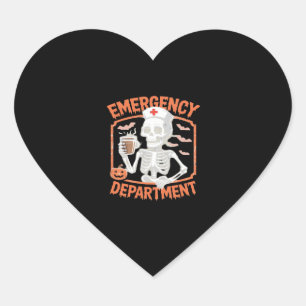 Pegatina En Forma De Corazón Departamento de Emergencia Funny Enfermera de Hall