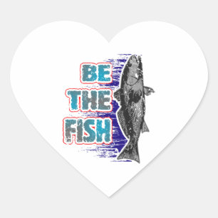 Pegatina En Forma De Corazón Deporte de pesca de peces