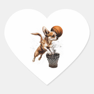 Pegatina En Forma De Corazón Deporte del jugador de baloncesto de Chihuahua