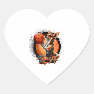 Pegatina En Forma De Corazón Deporte del jugador de baloncesto de Chihuahua