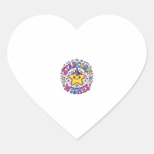 Pegatina En Forma De Corazón Deseos de Starcorn de Unicornio Impresión Comercia