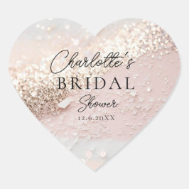 Pegatina En Forma De Corazón Despedida de Soltera Brillante  