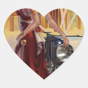 Pegatina En Forma De Corazón Detroit, Michigan   Ciudad del motor