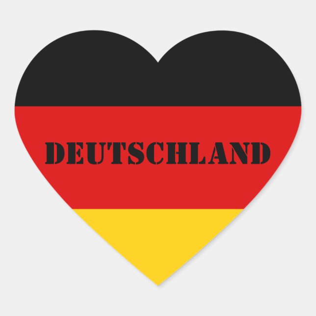 PEGATINA EN FORMA DE CORAZÓN DEUTSCHLAND (Anverso)